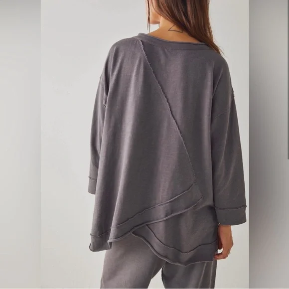 Free People Intimately Organic Cotton Pullover Ivory Size Medium - Picture 2 of 7